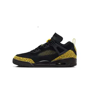 Men's Jordan Spizike Low Black/Black-Speed Yellow (IQ9368 010)