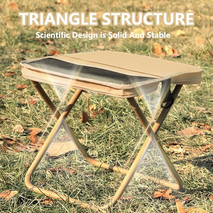 Foldable Backpack Stool, Portable Mini Outdoor Camping Folding Seat with Adjustable Shoulder Strap, Compact Ultra-Lightweight Collapsible Chair for Mountaineering, Hiking, Fishing Foldable Backpack Stool, Portable Mini Outdoor Camping Folding Seat with Adjustable Shoulder Strap, Compact Ultra-Lightweight Collapsible Chair for Mountaineering, Hiking, Fishing