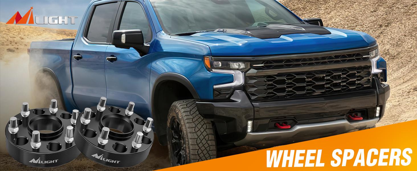 Nilight Hubcentric Wheel Spacers 6x5.5 for 1999-2019 Chevy Silverado GMC Sierra 1500 Yukon XL Avalanche, M14x1.5 Studs 78.1mm Bore Wheel Spacers 1.5 inch for Tahoe Suburban-4PCS Automotive Accessories Car Accessories Truck