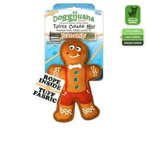 Tuffer Chewer Mini Gingerbread Refillable Dog Toy