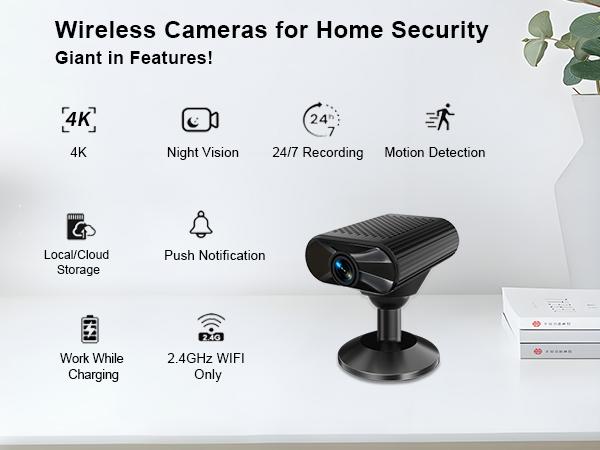 Mini Wireless Camera, Auto Night Vision ,1080P high definition camera,Motion detection,Nanny Cam,Office and car monitoring cameras for home ,Safety,Tiny size