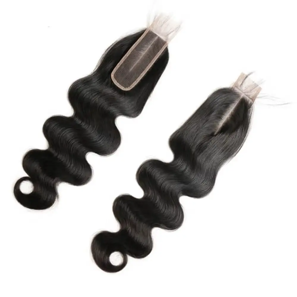MISSTOO 2x6 HD Lace Closure Skinlike 0.10mm Ultra-thin Invisible Real HD Lace, Pre-Bleached Body Wave Brazilian Virgin Raw Human Hair Closure, 180% Density Hand-Tied Human Natural Hair, Natural Black 12-22 Inch Hair Extensions For Black Women