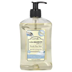 A La Maison de Provence Liquid Soap For Hand & Body, Fresh Sea Salt, 16.9 fl oz (500 ml)