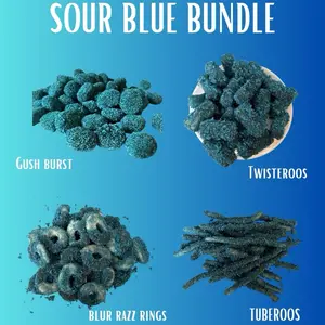 Sour blue candy bundle 8oz bags |  Snack candy