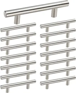 15 Pack Brushed Nickel Cabinet Pulls 3 Inch Handles Stainless Steel Cabinet Hardware for Kitchen and Bathroom Cabinets, 5 Inch Overall Drawer Pull