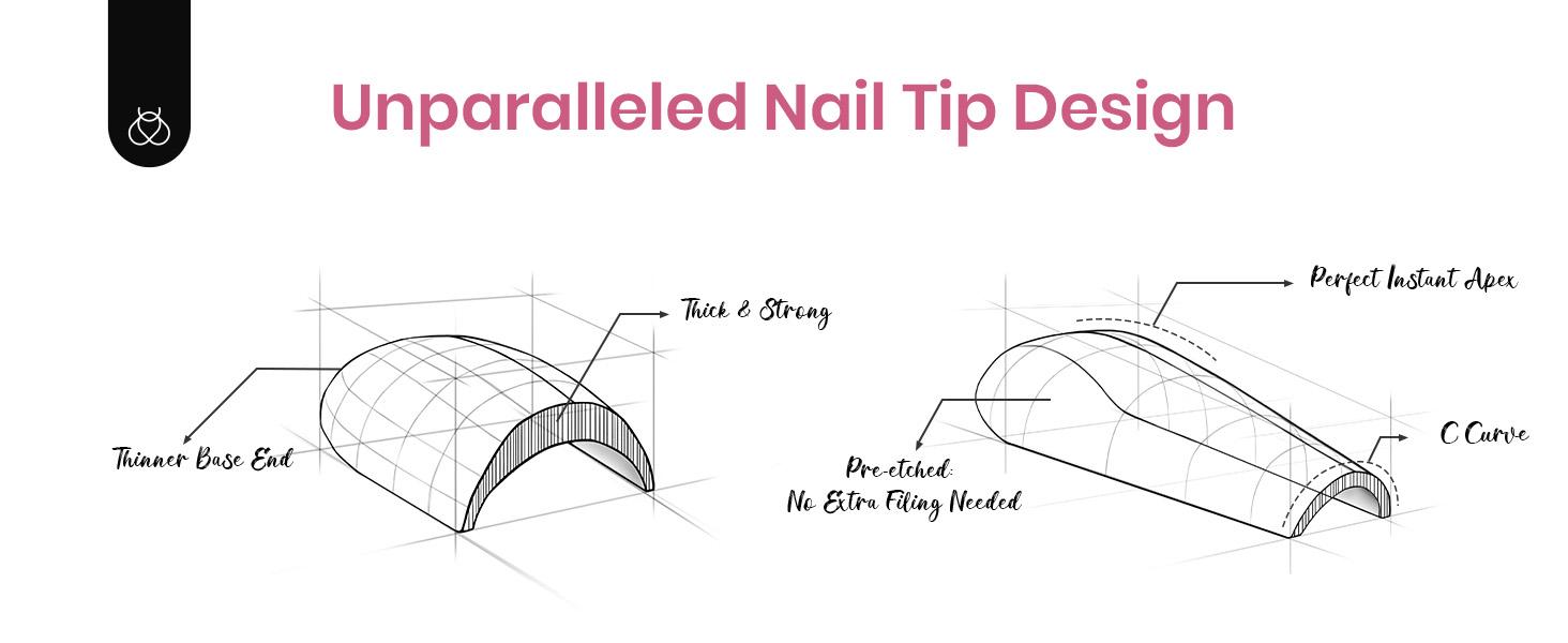 Beetles Tipex Instant Apex Nail Extension Tips Kit Coffin/Stilettol Shape Thick Acrylic Nail Flat Nails Manicure Gel press ons Nail Art DIY Nails Art #TikTokShopBacktoSchool