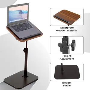 C Shaped End Table with Adjustable Height & Swivel Tray – Laptop Side Table for Couch & Bed