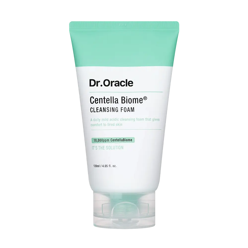 Dr.Oracle 7 CICA Centella Biome Cleansing Foam - 4 fl.oz, Low-pH Gentle Clinical Foaming Lather Pre-packaged Face Cleanser for Sensitive Skin, Calming Korean Skincare for Morning Routine & Daily Care, Hydrating Wash, Moisturizing, Centellabiome, Evening,,