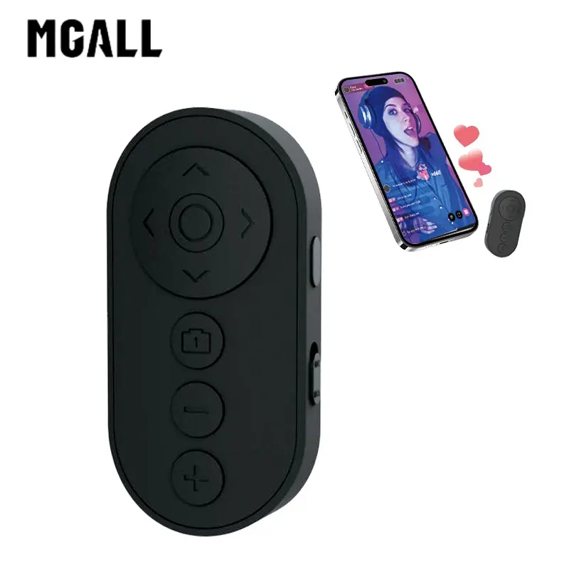 MGALL 2026 Wireless Mini Smart Control Remote - Page Turner, TikTok Video Scroller, Camera & Recording Accessory Compatible with iOS & Android Phones