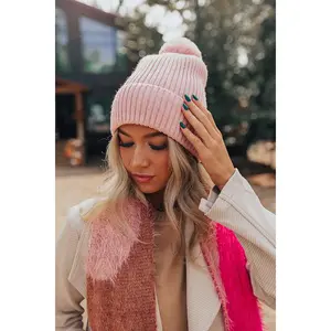 Toasty Times Fleece Lined Beanie In Pink