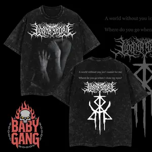 [Moshroom] Lorna Shore Pain Remains Oversize Lightweight Acid Washed Tee Rock Music Metal Gothic Punk Emo Grunge Post-hardcore Graphic Design Top Cotton Streetwear Game T-Shirt Crewneck Clothes Menswear Womenswear
