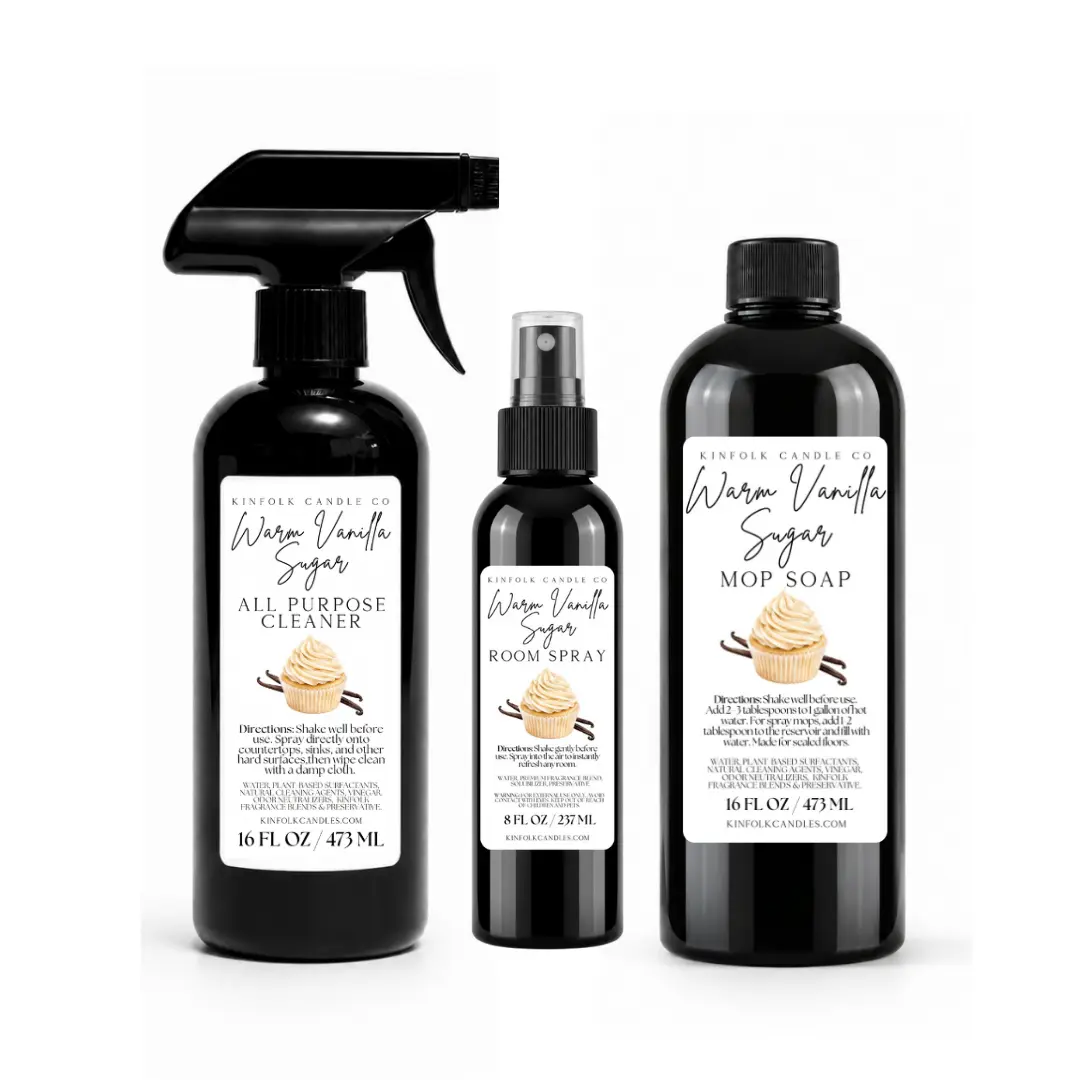 Mega Cleaning Bundle | Mop Soap, All Purpose Cleaner & Room Spray | Whole Home Cleaning Set | Home Fragrance Collection