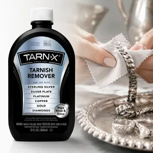 Tarn-X 12 oz. Tarnish Remover,silver cleaner,copper cleaner,platinum jewelry,gold jewelry,diamond rings,flatware,forks,knives,spoons,candle holders,collectibles,antiques,tea pots,creamers,oxidation stains,dull finish,quick rinse,shine booster,no polishing