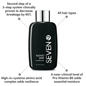SEVEN Kente Bond Conditioner 10.7 fl oz - Clinically Proven to Decrease Breakage by 60% & Hydrate All Hair Types with Pro Vitamin B5
