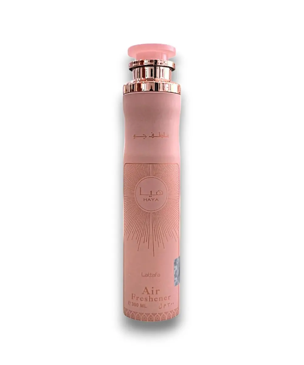 Lattafa Haya Scented Aroma Perfume Air Freshener (300 ML) - Unisex Fragrance for Indoor Use, Champagne-Vanilla Orchid & Sandalwood Notes