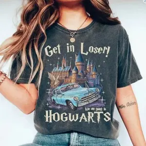 Comfort Color/Gildan Shirt Get In Loser, We're Going to #Hogwarts T-shirt, Wizard Adventure Shirt, Fun Gift for HP is going #HoggwartsFans Shirt HSLHP00