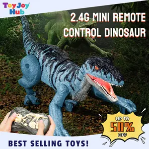 2.4G Mini Remote-Controlled Dinosaur Toy for Boys: Tyrannosaurus Rex Model with Five-Way Simulated Lighting and Sound Effects