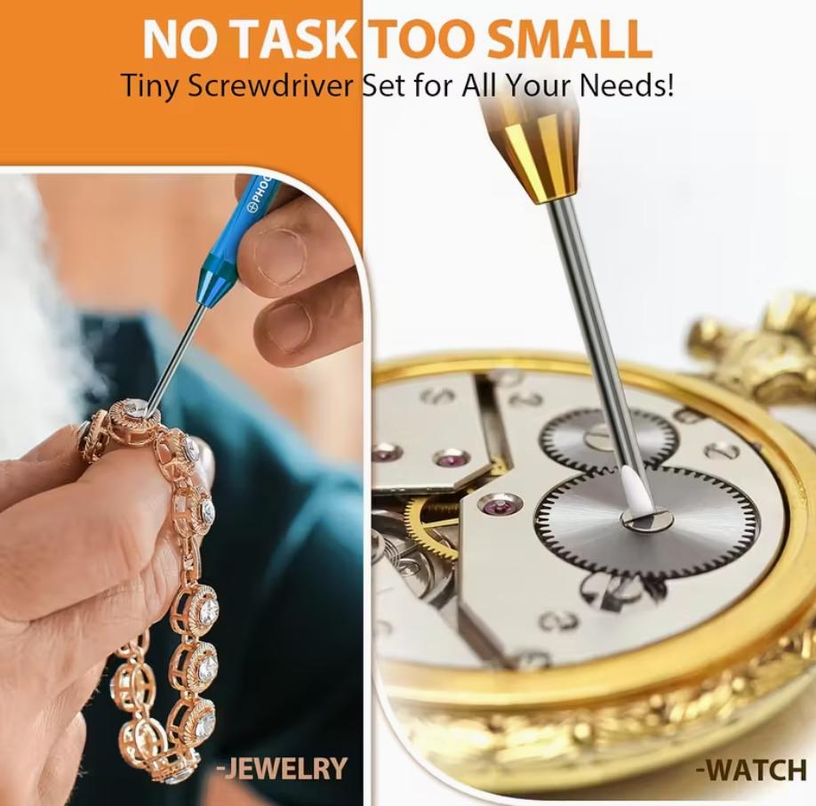 6PC Magnetic Mini Screwdriver Set Flathead & PhillipsPrecision Tools for Electronics, Watches, Eyeglasses &Computers |Cool Gadgets & Perfect Gifts for Men Christmas2024 Must-Have Repair Kit