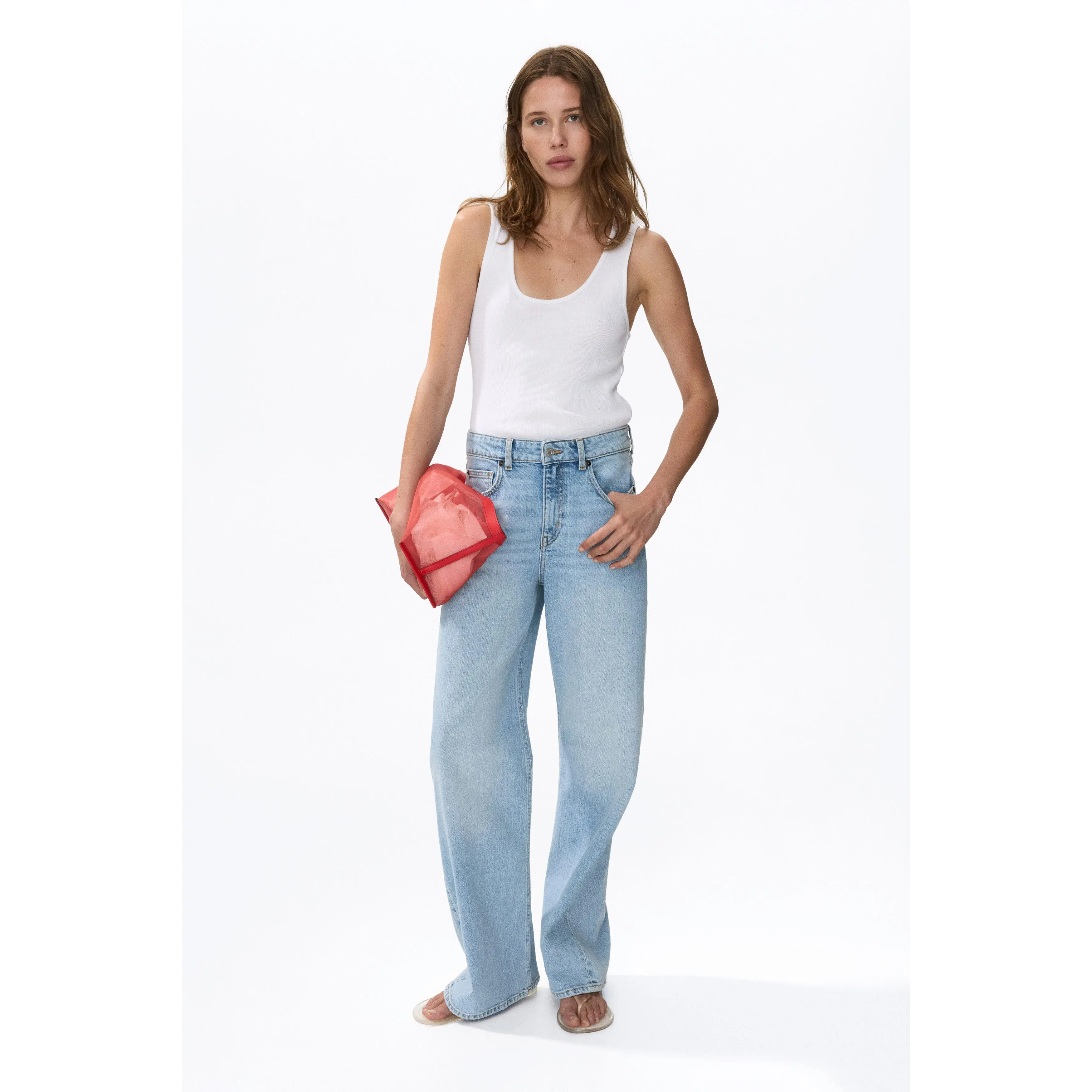 H&M Wide High Waist Jeans