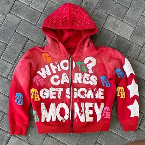 Personalized Letter Pattern Hoodies Y2K Unisex Zipper Hoodies Oversized Sweatshirts Street Style Retro Tops Menswear Pullover Casual Long Sleeve Black Tropical