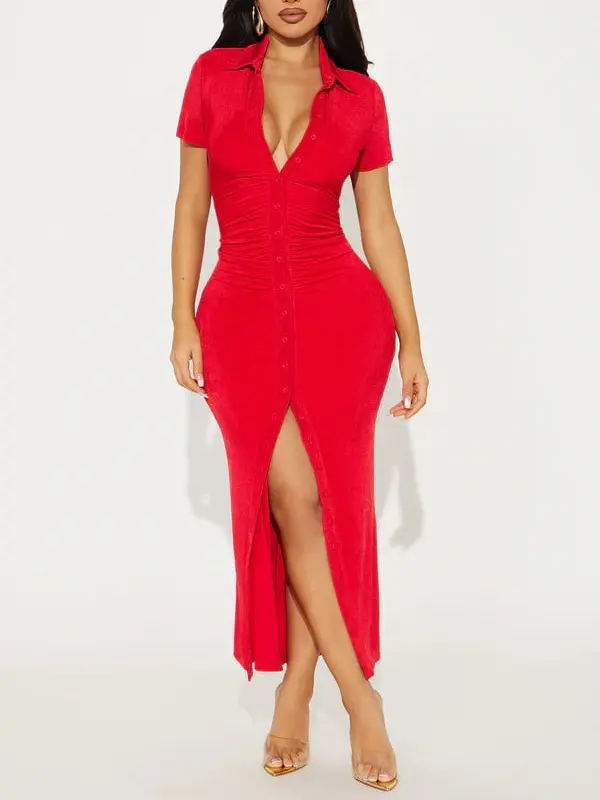 open lace back dress Plissé A-Line Dress