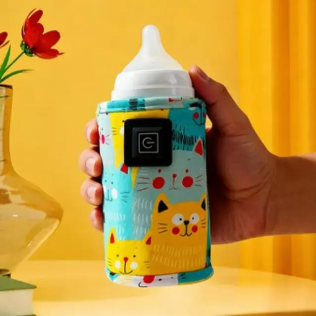 Portable Bottle Warmer - Bottle Warmer for Breastmilk, Milk Warmer with 3 Household Settings, Durable High-Quality Heater, Temperature Control, Essential Portable Drinkware Accessory, Kitchenware Accessory for Outdoor Activities