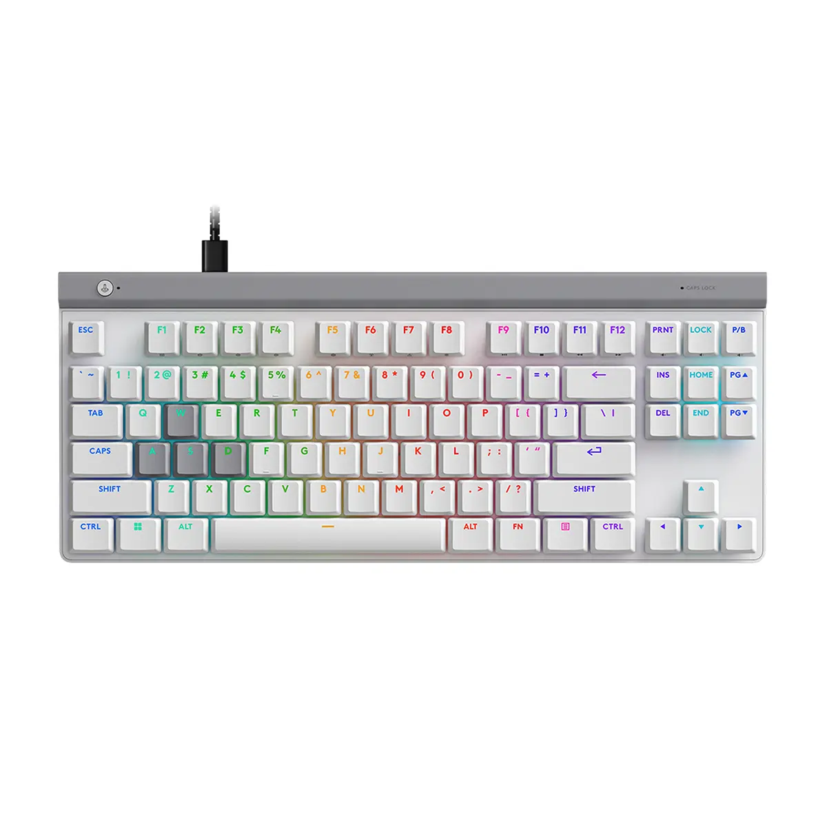 Logitech G G515 RAPID TKL PC Gaming Keyboard - White, RGB Lights, Rapid Keys, Tenkeyless (TKL) Layout