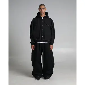 Destroyed Hooded Denim Jacket