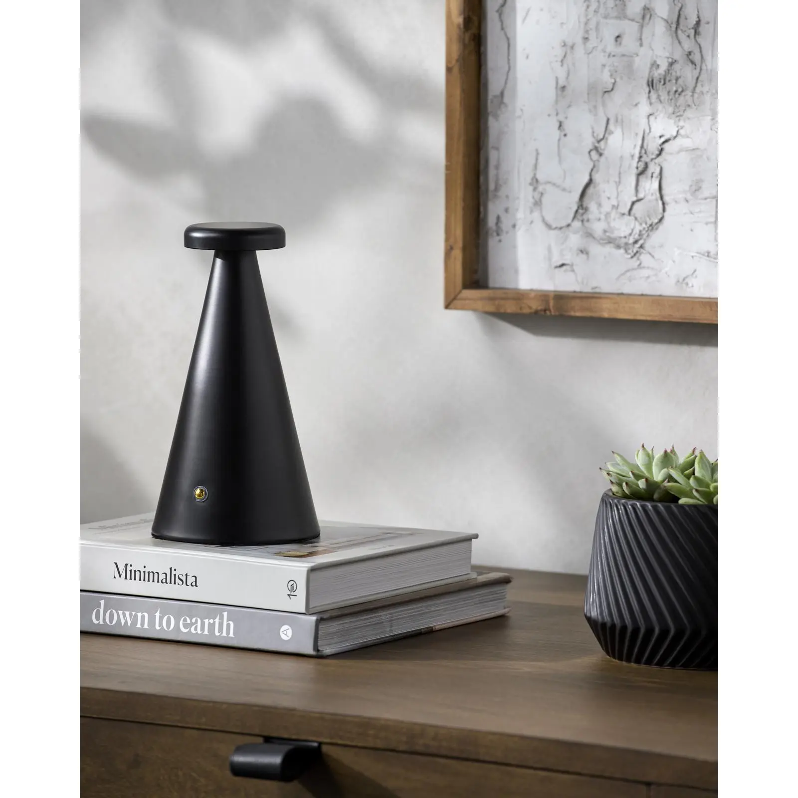 Livabliss Nevis Modern Accent Table Lamp - Dimmable Night Light, Ambient Night Lamp, Modern Mood Lighting, Home Improvement Indoor Lighting, Accessories for Apartment, 8"H x 4"W x 4"D