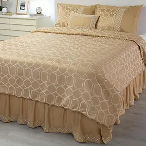 MarlaWynne Marla Wynne 5-Piece Almond Jacquard Bedding Set - Queen