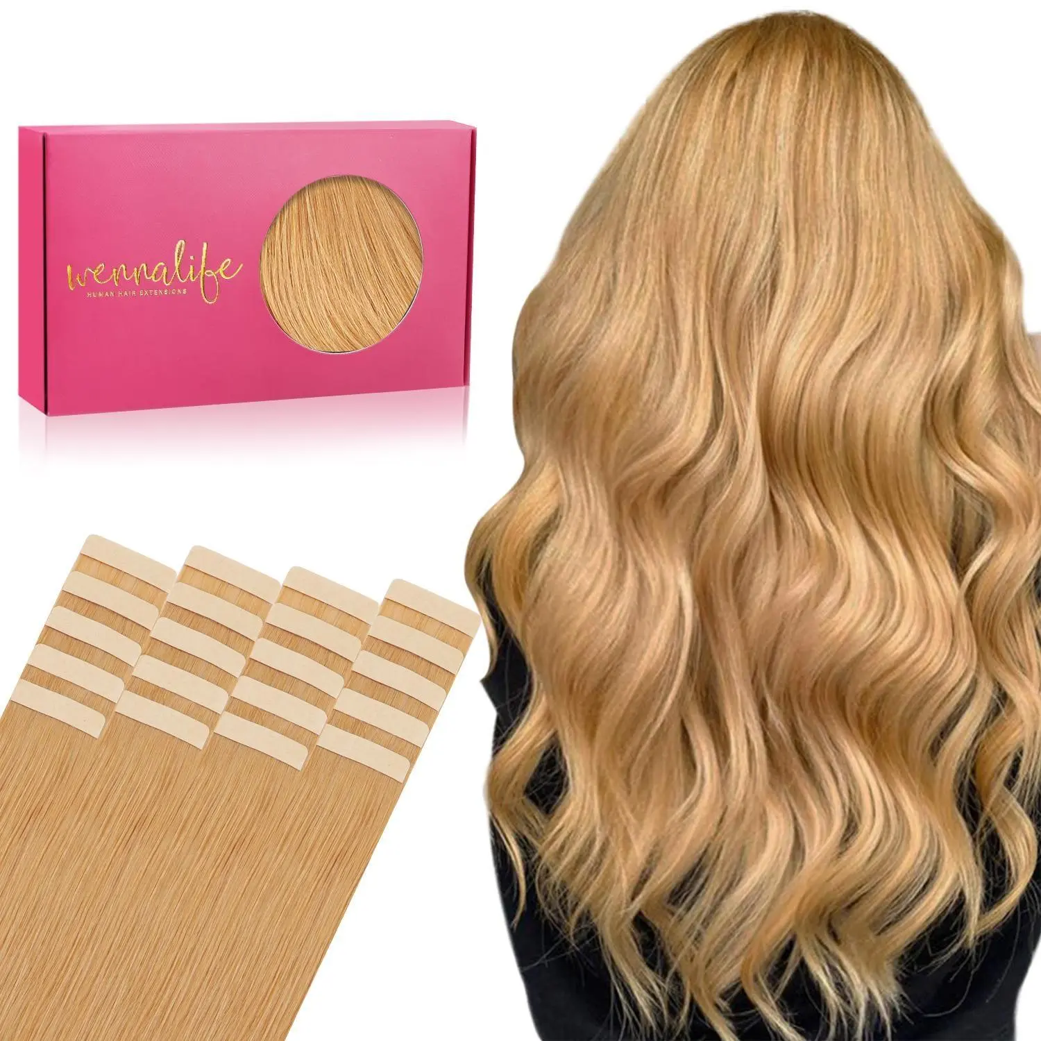 WENNALIFE 20pcs Tape in Hair Extensions Human Hair 30g to 60g 14-26 inch Remy Invisible Tape Ins Straight #tiktokshopbacktoschool #sohochic