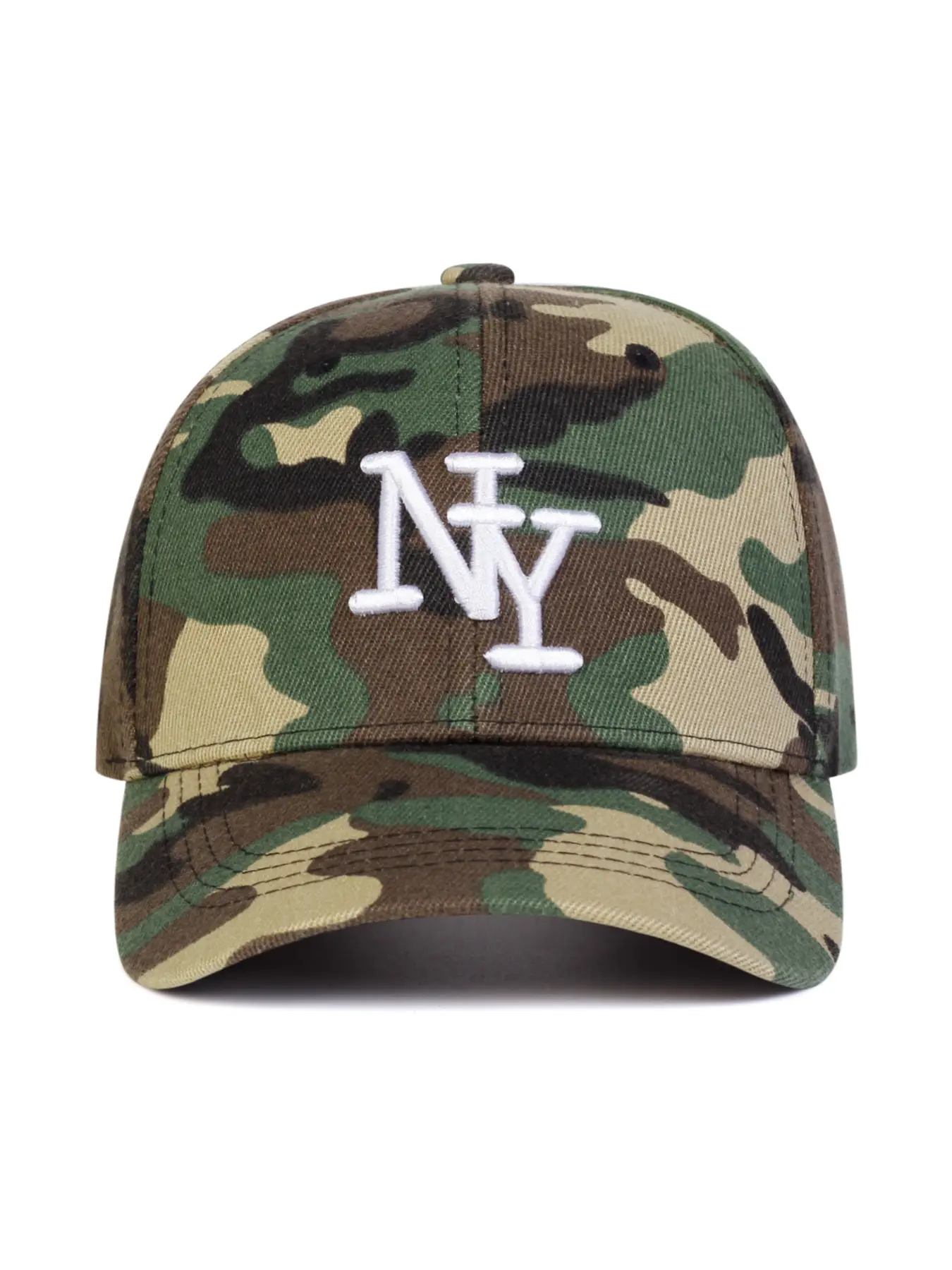 Unisex Ny Camo Baseball Cap, Adjustable Streetwear Hat, Adjustable Sun Protection Casual Hat, Suitable for Spring & Fall, Outdoor Travel Beach Vacation, Adjustable Stylish Hat, Outdoor Hats