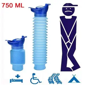 3 Pcs Pee Bottles for Men, Portable Urinal for Men, Collapsible Urine Bottle 750ML, Car Urinals for Men and Women, Emergency Urinal Shrinkable Pocket Toilet for Travel, Camping, Traffic Jam, Road Trips