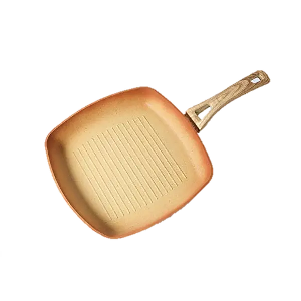 NEWARE Terracotta SQUARE grill pan 11" (28cm)/ SARTEN cuadrado para DORAR carne  11" (28cm)