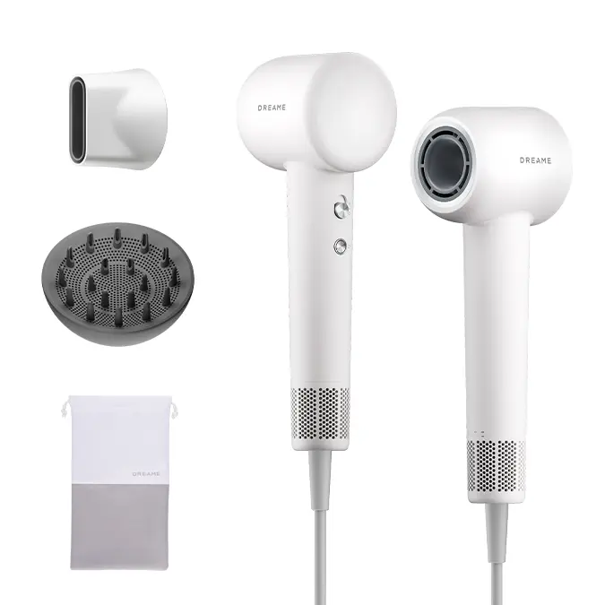 【New Arrivals】DREAME Gleam Hair Dryer with Diffuser, Blow Dryer with 0.73 lbs Lightweight Design, Fast Drying, Negative Ions for Smooth Hair