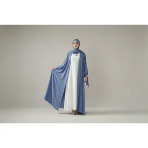 Premium Ribbon Sleeve Abaya: An Elegant Four-piece Abaya Set (MOA105)