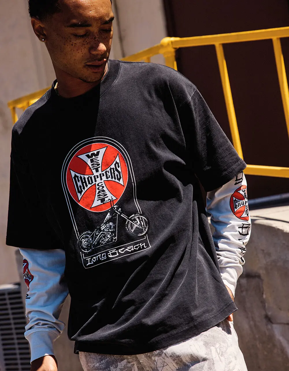 WEST COAST CHOPPERS Chopper Mens Long Sleeve 2fer Tee