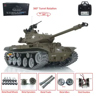 Henglong 1/16 7.0 Customized Walker Bulldog RTR RC Tank 3839 Metal Tracks Wheels