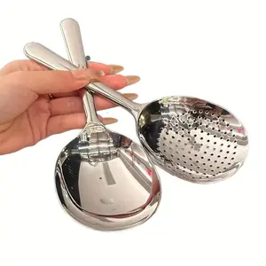 2pcs Heavy-Duty Commercial & Home Kitchen Spoons - Large Serving Spoons with Heat-Resistant Short Handle, Drainage Holes for Easy Cleaning - Ideal for Restaurants, Catering, Households - Durable Stainless Steel Utensils  Kitchen Utensils Set