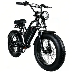 1000W Peak Moped Style Electric Bike for Adults, 20" Fat Tire Ebike, 35 Miles Range, 35MPH Top Speed, Removable Battery, Retro Headlight Cruiser E-Bike for City & Beach Riding to vehicle us