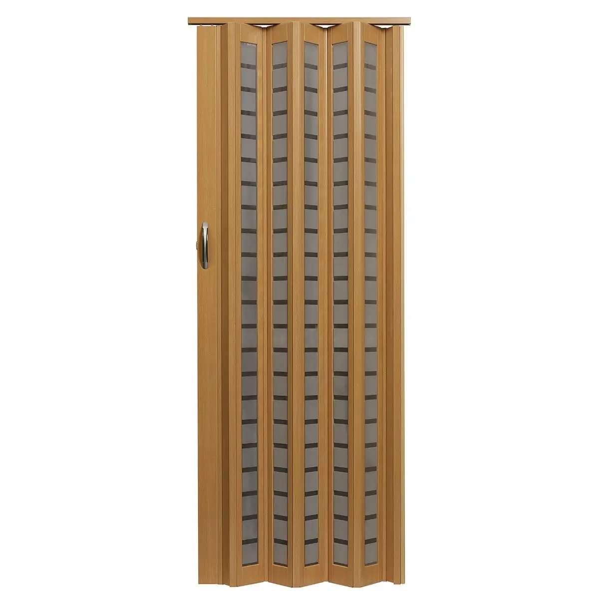Metro Contemporary Homestyle Frosted Square Beech Folding Door - 36 in W x 80 in H, Dual-Wall Construction, Lockable Handle, Quiet Rollers, Long-Lasting Wear, 3-Year Warranty, Double Doors Option