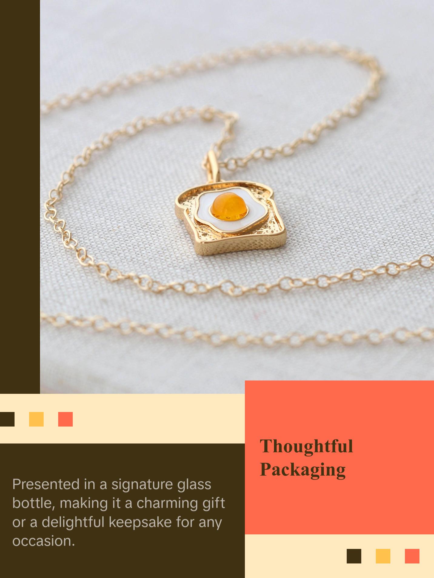 Egg on Toast Enamel Charm