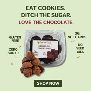 BochaSweet Keto Chocolate Cookies - 1-Pack (14 Cookies)  | Sugar-Free, Gluten-Free, No Seed Oils | Rich Cocoa Flavor