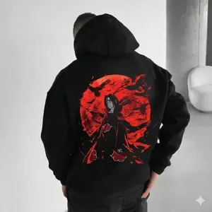 Na.ru.to Anime Itachi Akatsukii Master Hoodie, Anime Fan Hoodie, Menswear, Unisex, Comfort T-Shirt, Sweatshirt, Naruto Shippuden Inspired Anime Merch, Otaku Fan Clothing, Japanese Manga Streetwear, Anime Lover Gift