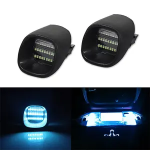 2PCS Ice Blue LED Rear License Plate Light For 1998-2005 Chevrolet Blazer, 1998-2004 Chevrolet S10 Pickup, 1998-2001 GMC Jimmy, 1998-2004 GMC Sonoma and 1998-2001 Oldsmobile Bravada Replace OEM 15721389 15721390 68147