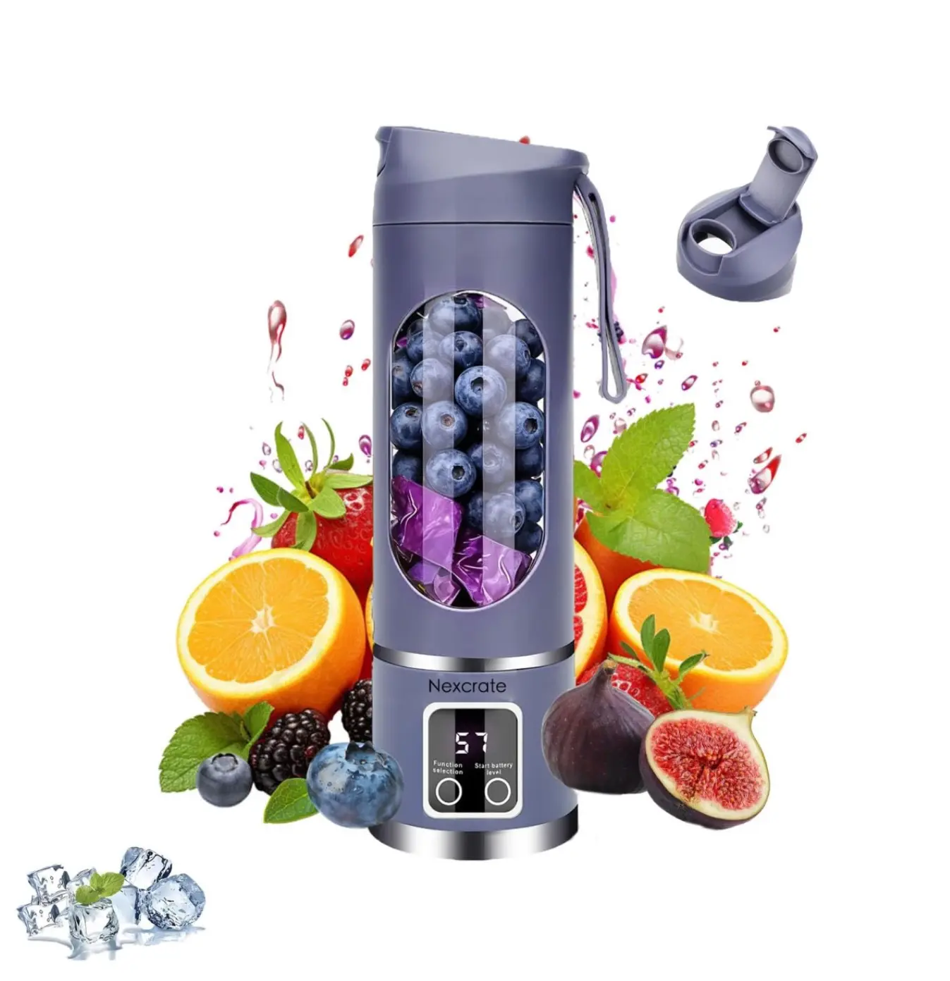 Ultimate Portable Blender!Leak Proof Design,2-in-1 Ice Crusher & Smoothie Maker,USB Rechargeable & Compact for Smoothies On-The-Go - Perfect Travel, Back To School & Gym!Easy to Clean | Great for Home, Office, Dorm