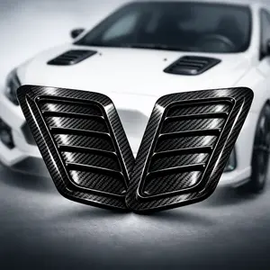 Car Hood Vents, 2PCS Universal Hood Air Vents for Car Hood Scoop, Bonnet Vent Hood Air Intake Trim Cover