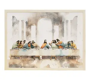 Sincere Surroundings 17" Last Supper Art Thin Frame Sincere Surroundings 17" Last Supper Art Thin Frame