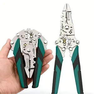 18 in 1 Foldable Wire Stripper Multi-function Pliers with Anti-slip Handle & High Hardness Blade for Efficient Stripping Cutting and Crimping DIY Tools Construction Tools Wirepliers Wirecutters