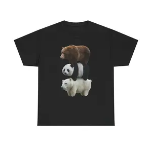 We Bears Realistic Tshirt, Cotton Animal Shirt